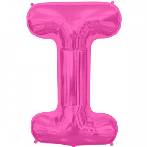 Hot Pink Letter I Shape 34" Foil Balloon