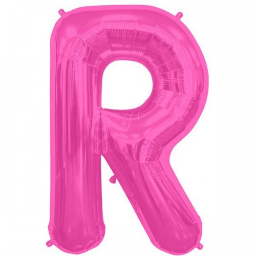 Hot Pink Letter R Shape 34" Foil Balloon