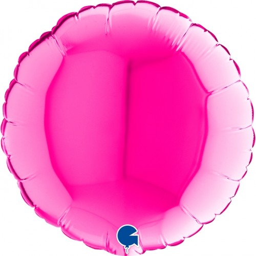 9" Round Foil Balloons Magenta Pack of 5 GRABO