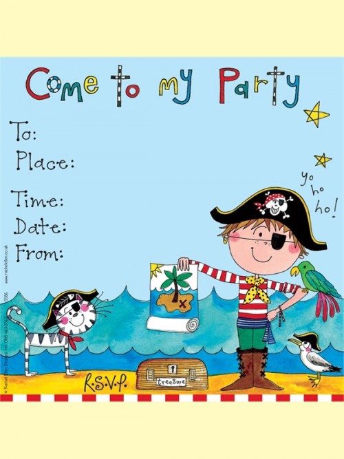Pirate Party Invitations 8ct