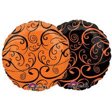 Black and Amber (Flat) - 18" foil balloon