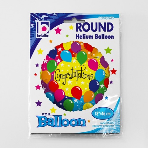 Congratulations Rainbow 18" Foil Balloon GRABO