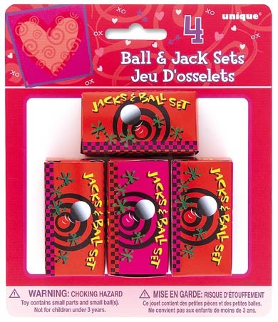 Hen Party Jack and Ball Set 4ct