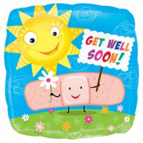 Get Well Soon Band Aid - 18" Foil Balloon