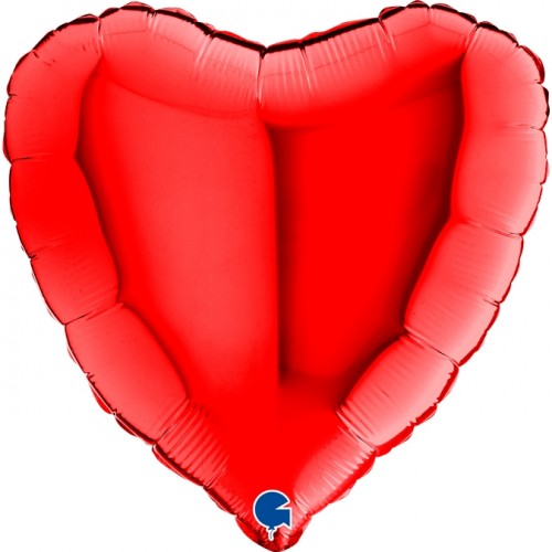 Heart 18" Red Foil Balloon GRABO Flat
