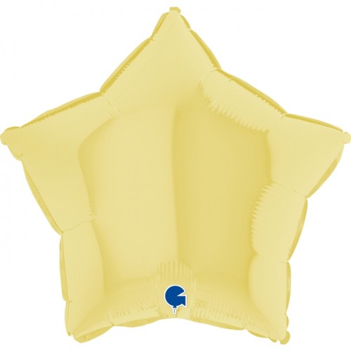 Star 18" Matte Yellow Foil Balloon GRABO Flat