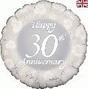 Happy 30th Anniversary - 18" foil balloon
