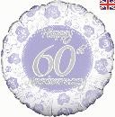 Happy 60th Anniversary - 18" foil balloon
