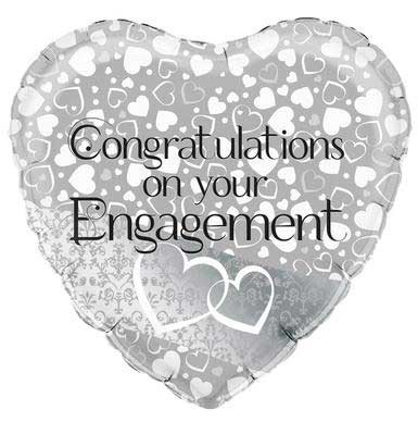 Entwined Hearts Engagement 18inch Foil Balloon