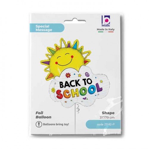 Back To School Sunshine 31" Supershape Foil Balloon