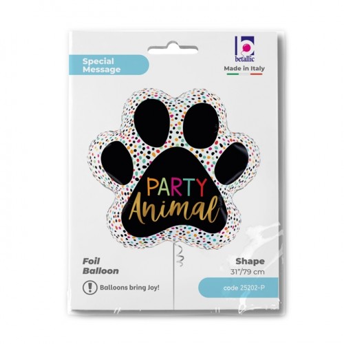 Party Animal Paw 31" Supershape Foil Balloon
