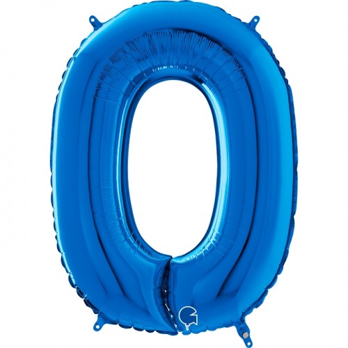 Number 0 Blue 26" (Unpackaged) Foil Balloon GRABO 