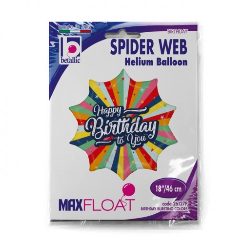 Birthday Bursting Colours Happy Birthday 18" Foil Balloon