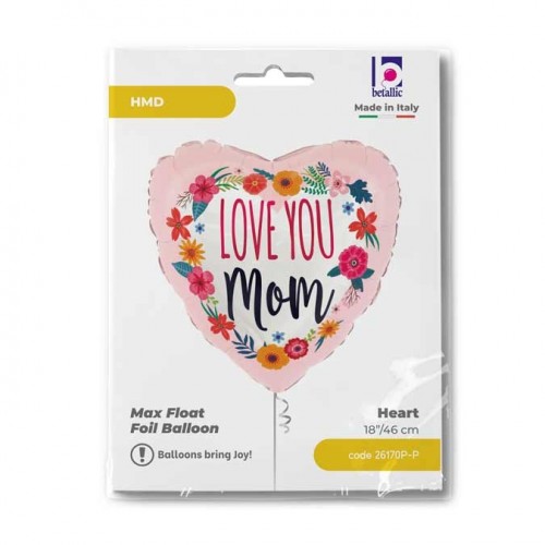 Satin Love You Mom Blossoms 18" Foil Balloon