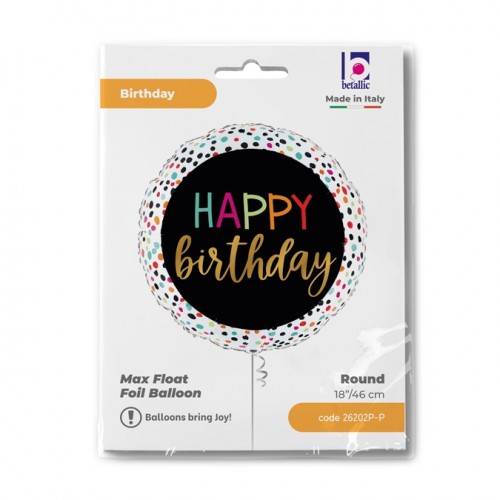 Birthday Colorful Dots 18" Foil Balloon