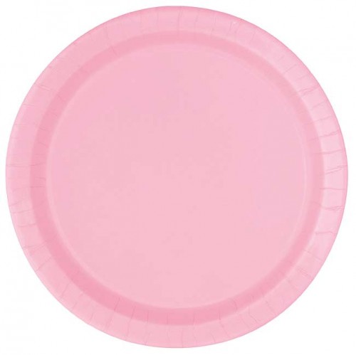 Lovely Pink 9" Round Plates 16 CT.