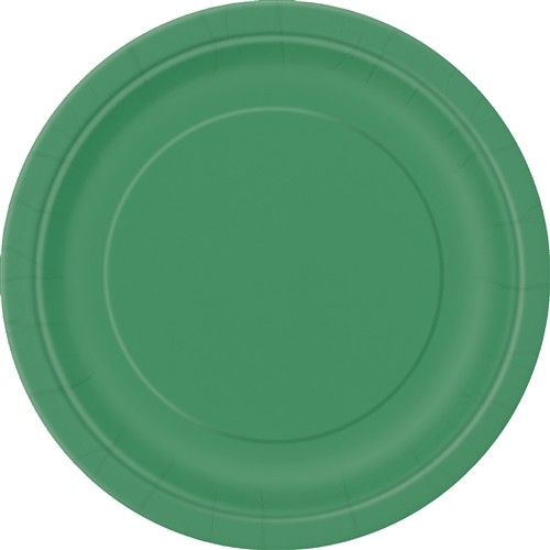 Emerald Green 9'' Round Plates 16 CT.