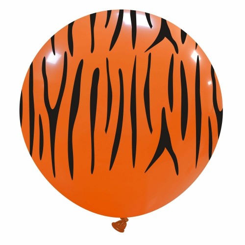 32" Orange Tiger Stripes Balloons 1Ct