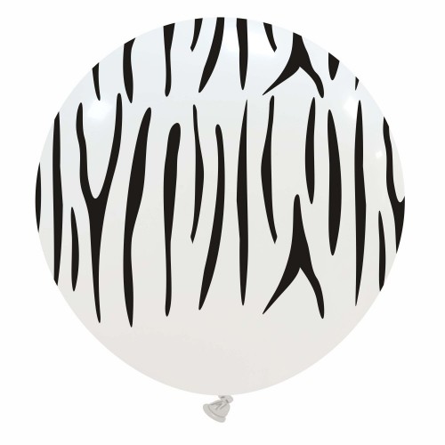 32" White Tiger Stripes Balloons 1Ct