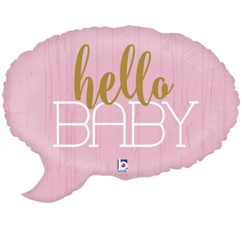 Pink Hello Baby 24" Supershape 