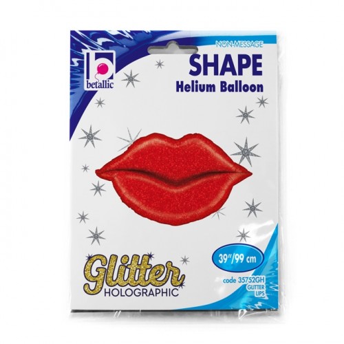 Giltter Lips 30" Foil Balloon
