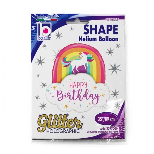 Unicorn Rainbow Birthday 35" Foil Balloon