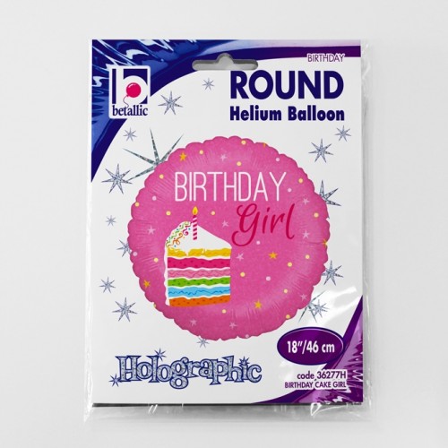 Birthday Cake Girl 18" Foil Balloon