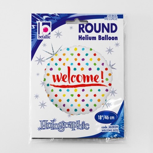 Welcome Dots 18" Foil Balloon