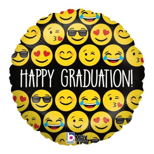 Happy Graduation Emoji 18" Foil Balloon