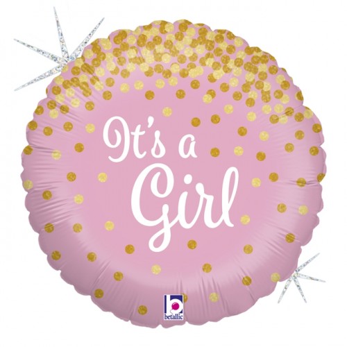 Pink and Gold It's A Girl 18" Foil Balloon