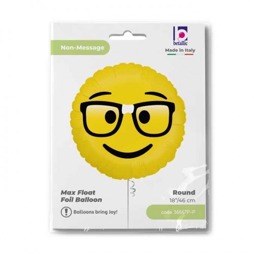Emoji Nerd 18" Foil Balloon 