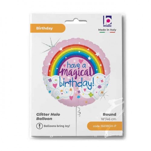Magical Rainbow Birthday 18" Foil Balloon