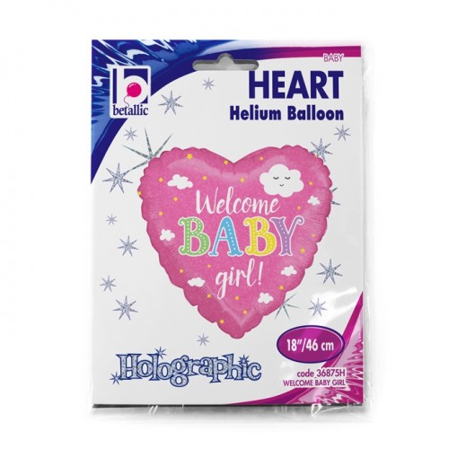 Welcome Baby Girl 18" Foil Balloon
