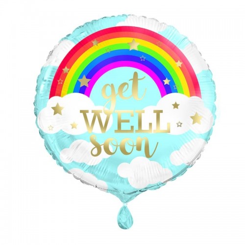 Rainbow Get Well Soon 18" Foil Balloon