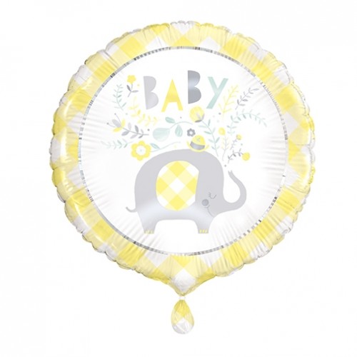 Yellow Baby Elephant 18" Foil Balloon
