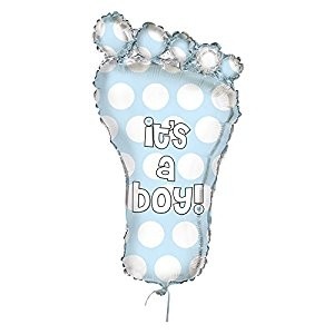 It's a Boy Supershape Foot with Dots Balloon (31inch)