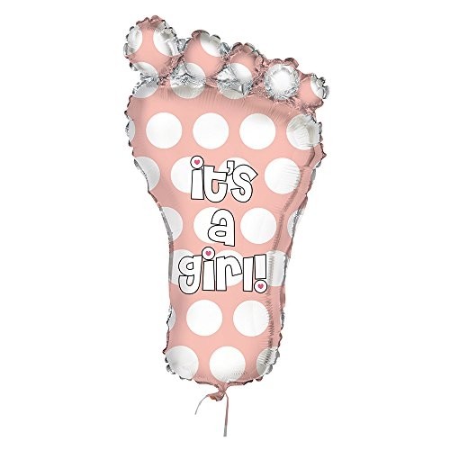 It's a Girl Supershape Foot with Dots Balloon (31inch)