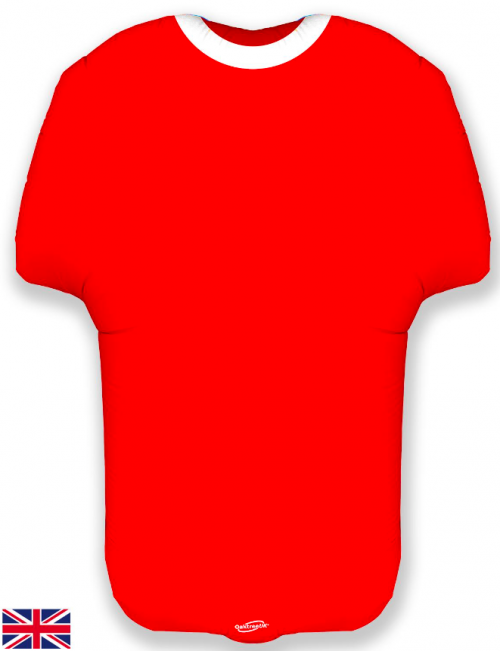 24" Sports Shirt Red Metallic Super Shape Foil Balloon
