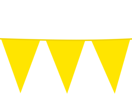 Giant Flag Banner Bunting PE 10M Yellow