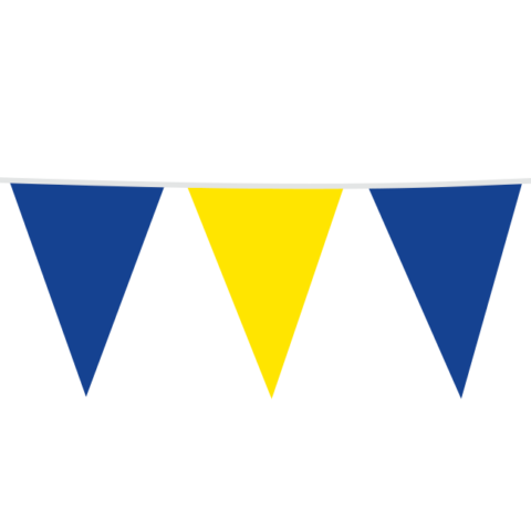 Giant Flag Banner Bunting PE 10M Blue & Yellow
