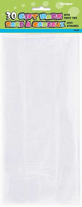 Clear Cello Bags 30Ct