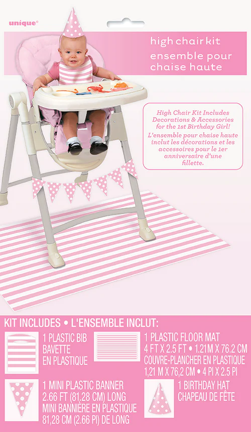 Baby Girl High Chair Kit 
