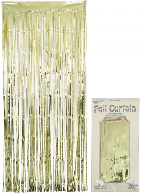 Foil Door Curtain 0.90m x 2.40m Metallic Gold