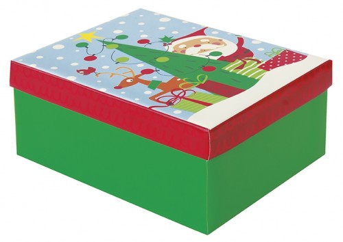 Santa and Rudolph Gift Box Medium Size