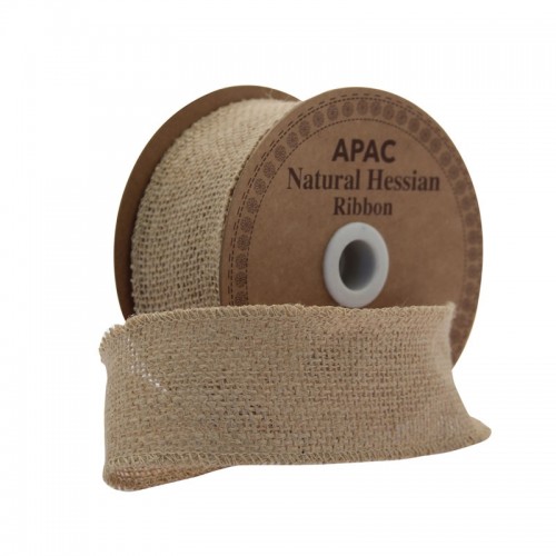 Natural Hessian Ribbon (50mm x 10yds)