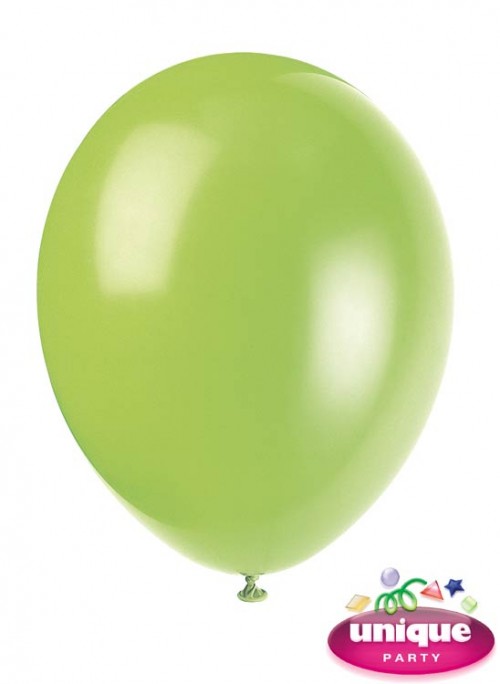 12" Neon Lime Latex Balloons 10 CT.