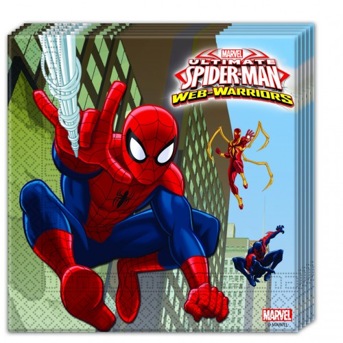 Two-Ply Paper Napkins 33 x 33cm - Ultimate Spider Man Web Warriors