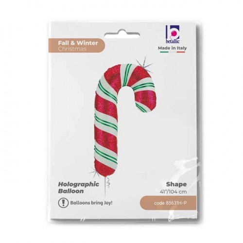 Christmas Candy Cane 41" Supershape Foil Balloon