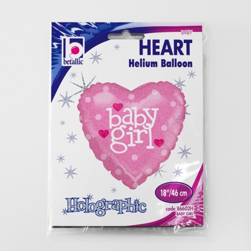 Baby Heart Girl 18" Foil Balloon 
