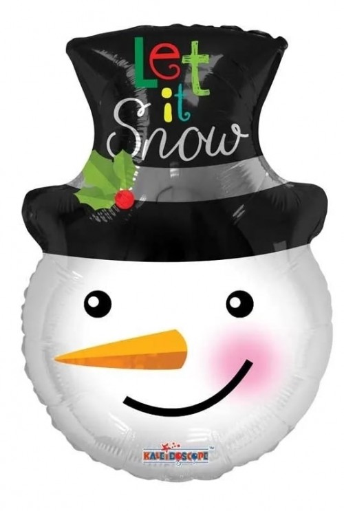 Christmas Snowman Shape 18" Foil Balloo (Packed)